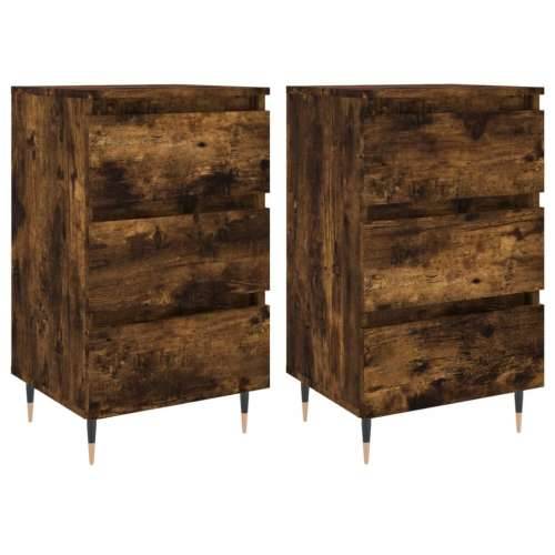 Noćni ormarići 2 kom boja hrasta 40x35x69 cm konstruirano drvo - Dimljeni hrast 2 Cijena