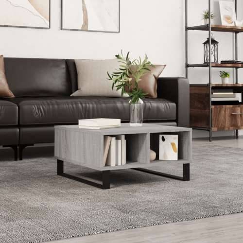 Stolić za kavu siva boja hrasta 60x60x30 cm konstruirano drvo - Sivi hrast sonoma 1 Cijena
