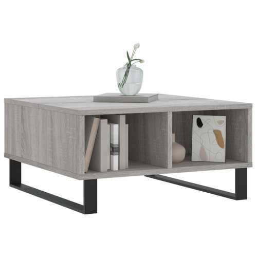 Stolić za kavu siva boja hrasta 60x60x30 cm konstruirano drvo - Sivi hrast sonoma 1 Cijena