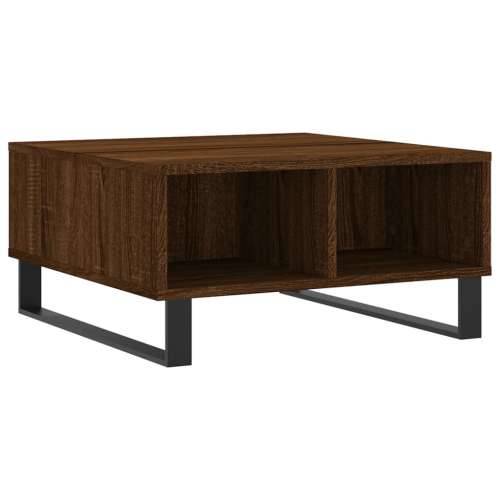 Stolić za kavu smeđa boja hrasta 60x60x30 cm konstruirano drvo - Smeđi hrast 1 Cijena