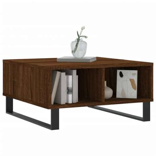 Stolić za kavu smeđa boja hrasta 60x60x30 cm konstruirano drvo - Smeđi hrast 1 Cijena