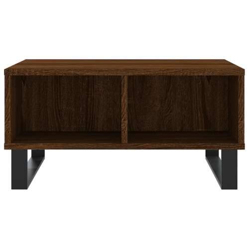 Stolić za kavu smeđa boja hrasta 60x60x30 cm konstruirano drvo - Smeđi hrast 1 Cijena