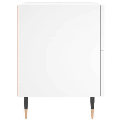 Noćni ormarić bijeli 40 x 35 x 47,5 cm od konstruiranog drva - Bijela 1 Cijena