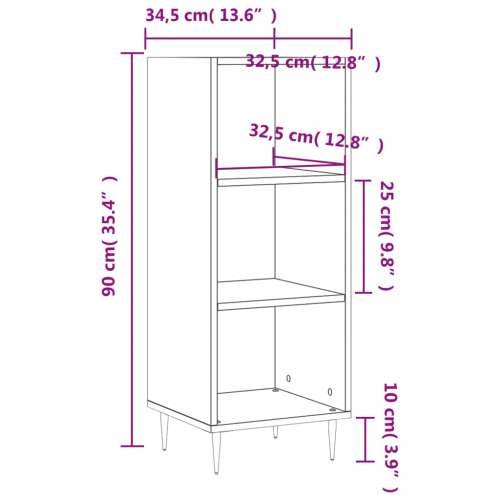 Komoda sjajna bijela 34,5 x 32,5 x 90 cm od konstruiranog drva - Visoko sjajno bijela 1 Cijena