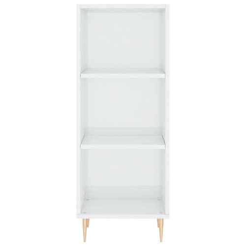Komoda sjajna bijela 34,5 x 32,5 x 90 cm od konstruiranog drva - Visoko sjajno bijela 1 Cijena