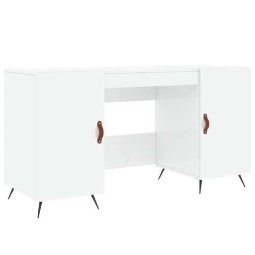 Radni stol visoki sjaj bijeli 140x50x75 cm konstruirano drvo - Visoko sjajno bijela Cijena