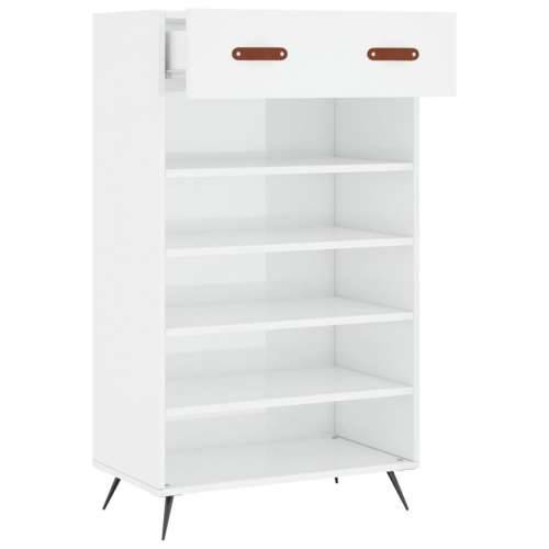 Ormarić za cipele sjajni bijeli 60x35x105 cm konstruirano drvo - Visoko sjajno bijela 1 Cijena