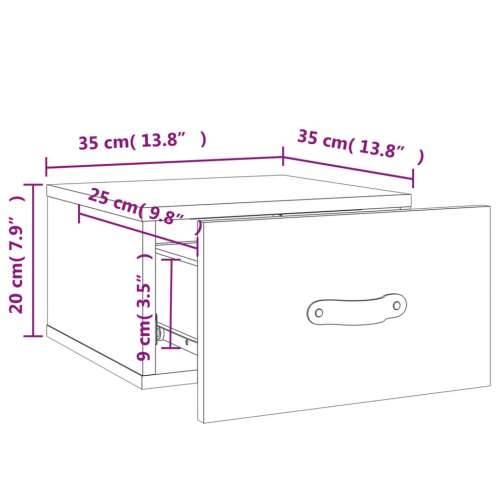 Zidni noćni ormarić boja sivog hrasta sonome 35 x 35 x 20 cm - Sivi hrast sonoma 1 Cijena