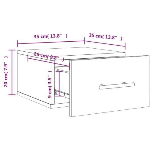 Zidni noćni ormarić boja sivog hrasta sonome 35 x 35 x 20 cm - Sivi hrast sonoma 1 Cijena