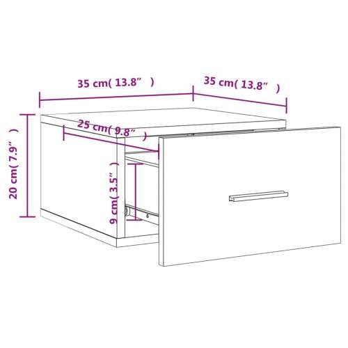 Zidni noćni ormarić Siva betona 35 x 35 x 20 cm - Beton siva 1 Cijena