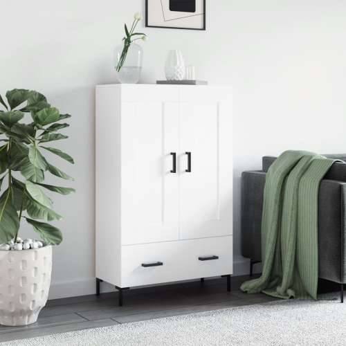 Visoka komoda bijela 69,5 x 31 x 115 cm od konstruiranog drva - Bijela 1 Cijena