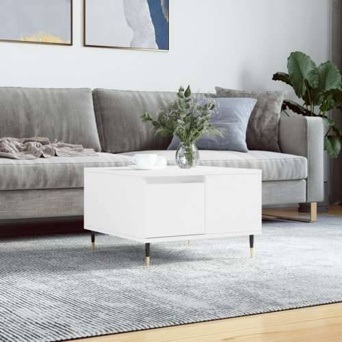 Stolić za kavu bijeli 55 x 55 x 36,5 cm od konstruiranog drva - Bijela 1 Cijena