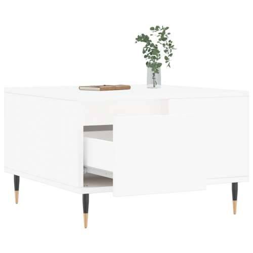 Stolić za kavu bijeli 55 x 55 x 36,5 cm od konstruiranog drva - Bijela 1 Cijena