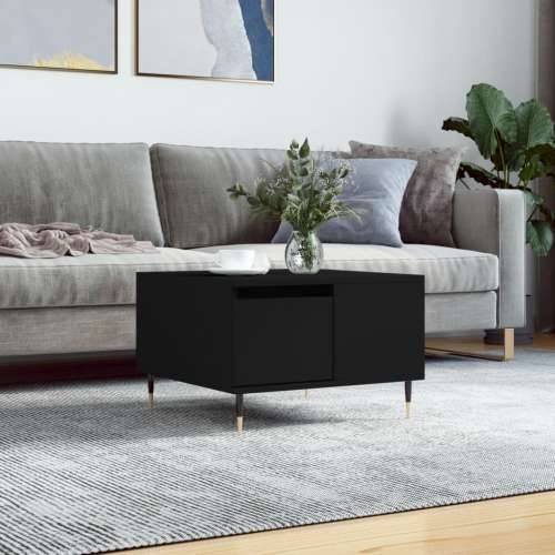 Stolić za kavu crni 55 x 55 x 36,5 cm od konstruiranog drva - Crna 1 Cijena