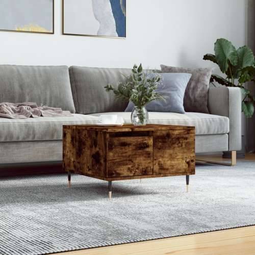 Stolić za kavu boja hrasta 55 x 55 x 36,5 cm konstruirano drvo - Dimljeni hrast 1 Cijena