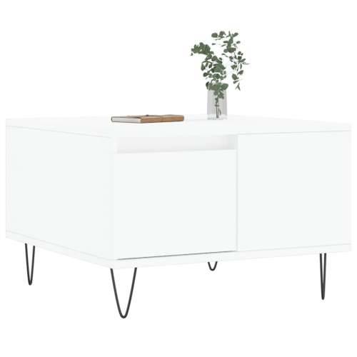 Stolić za kavu bijeli 55 x 55 x 36,5 cm od konstruiranog drva - Bijela 1 Cijena