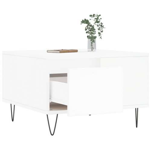 Stolić za kavu bijeli 55 x 55 x 36,5 cm od konstruiranog drva - Bijela 1 Cijena