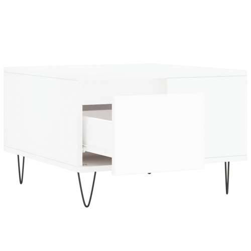 Stolić za kavu bijeli 55 x 55 x 36,5 cm od konstruiranog drva - Bijela 1 Cijena