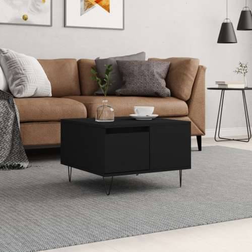 Stolić za kavu crni 55 x 55 x 36,5 cm od konstruiranog drva - Crna 1 Cijena
