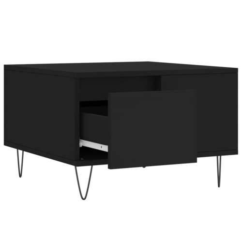 Stolić za kavu crni 55 x 55 x 36,5 cm od konstruiranog drva - Crna 1 Cijena