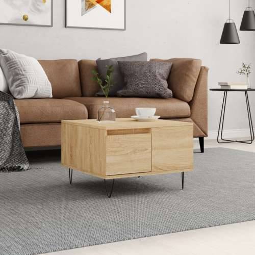 Stolić za kavu boja hrasta 55x55x36,5 cm konstruirano drvo - sonoma hrast 1 Cijena