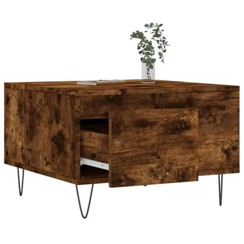 Stolić za kavu boja hrasta 55 x 55 x 36,5 cm konstruirano drvo - Dimljeni hrast 1 Cijena