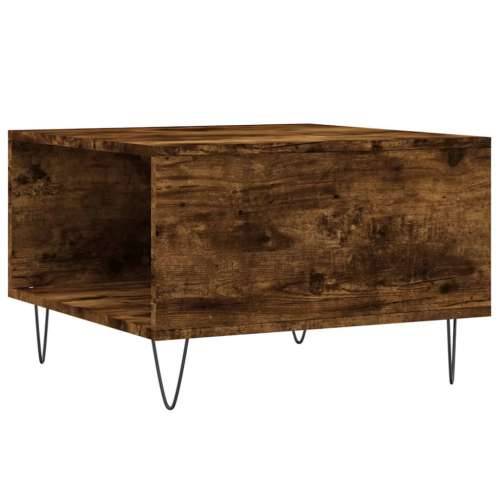 Stolić za kavu boja hrasta 55 x 55 x 36,5 cm konstruirano drvo - Dimljeni hrast 1 Cijena