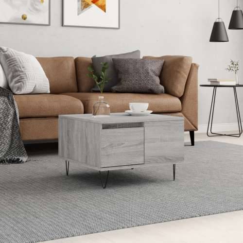 Stolić za kavu siva boja hrasta 55x55x36,5 cm konstruirano drvo - Sivi hrast sonoma 1 Cijena