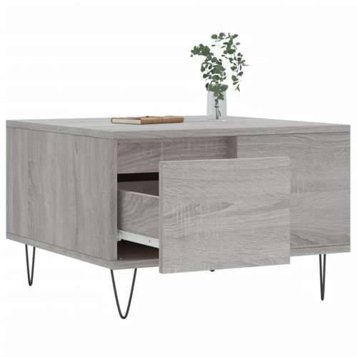 Stolić za kavu siva boja hrasta 55x55x36,5 cm konstruirano drvo - Sivi hrast sonoma 1 Cijena