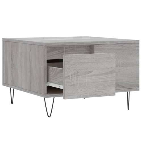 Stolić za kavu siva boja hrasta 55x55x36,5 cm konstruirano drvo - Sivi hrast sonoma 1 Cijena
