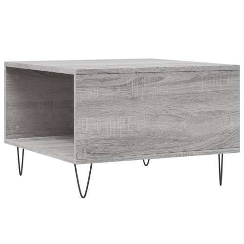 Stolić za kavu siva boja hrasta 55x55x36,5 cm konstruirano drvo - Sivi hrast sonoma 1 Cijena