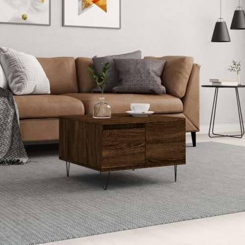 Stolić za kavu boja hrasta 55 x 55 x 36,5 cm konstruirano drvo - Smeđi hrast 1 Cijena