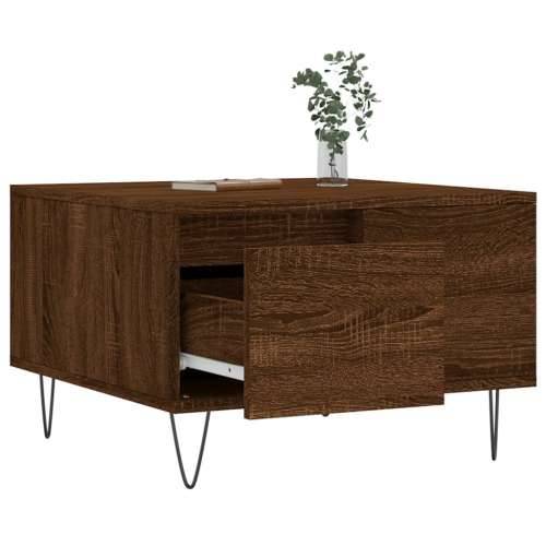 Stolić za kavu boja hrasta 55 x 55 x 36,5 cm konstruirano drvo - Smeđi hrast 1 Cijena
