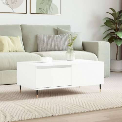 Stolić za kavu bijeli 90 x 50 x 36,5 cm od konstruiranog drva - Bijela 1 Cijena