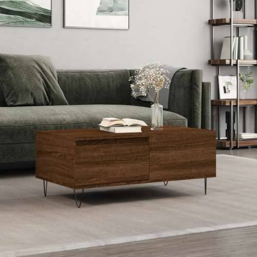 Stolić za kavu smeđa boja hrasta 90x50x36,5cm konstruirano drvo - Smeđi hrast 1 Cijena