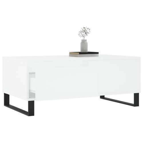 Stolić za kavu bijeli 90 x 50 x 36,5 cm od konstruiranog drva - Bijela 1 Cijena