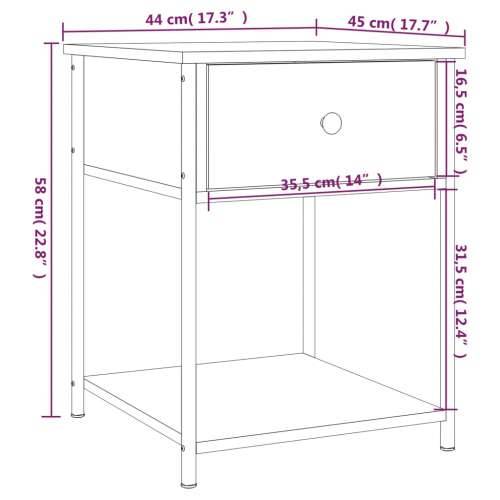 Noćni ormarići 2 kom crni 44 x 45 x 58 cm od konstruiranog drva - Crna 2 Cijena