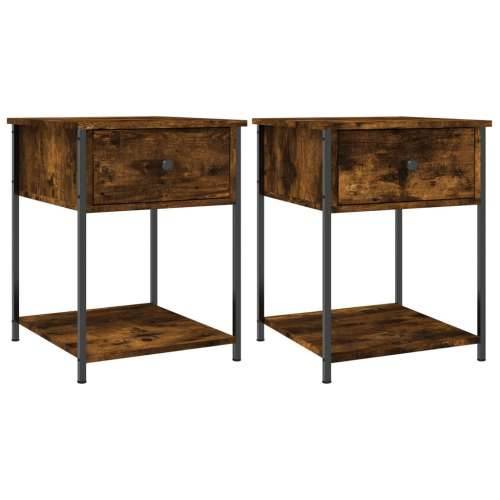 Noćni ormarići 2 kom boja hrasta 44x45x58 cm konstruirano drvo - Dimljeni hrast 2 Cijena