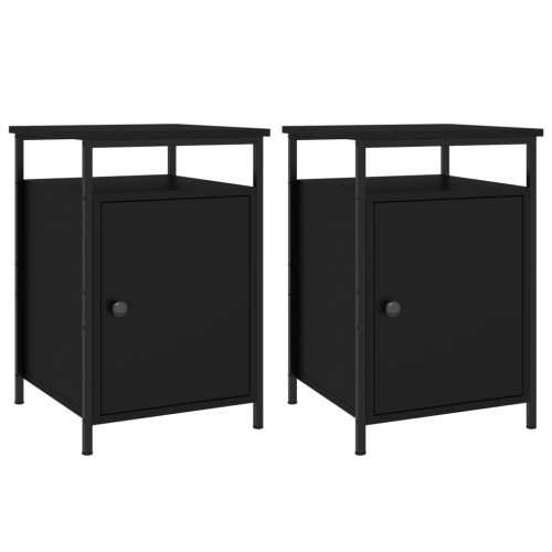 Noćni ormarići 2 kom crni 40x42x60 cm konstruirano drvo - Crna 2 Cijena