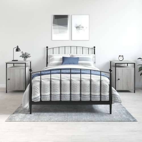 Noćni ormarići 2 kom boja hrasta 40x42x60 cm konstruirano drvo - Sivi hrast sonoma 2 Cijena