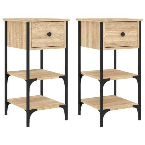 Noćni ormarići 2 kom boja hrasta 34x36x70 cm konstruirano drvo - sonoma hrast 2 Cijena