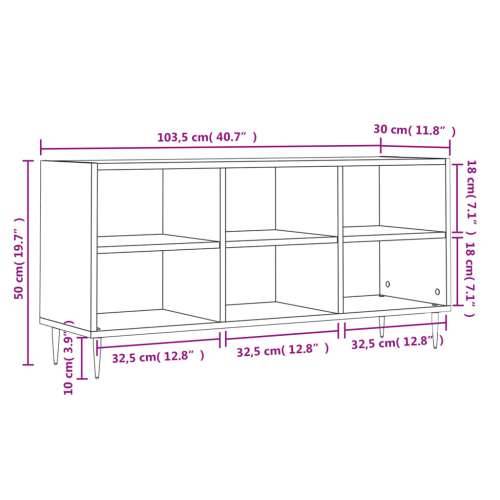 TV ormarić siva boja betona 103,5x30x50 cm konstruirano drvo - Beton siva 1 Cijena