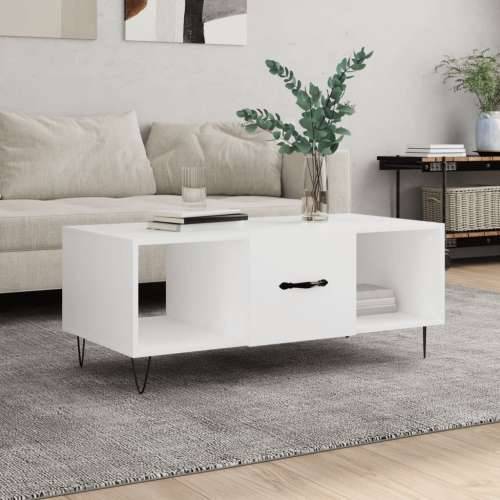Stolić za kavu bijeli 102 x 50 x 40 cm od konstruiranog drva - Bijela 1 Cijena