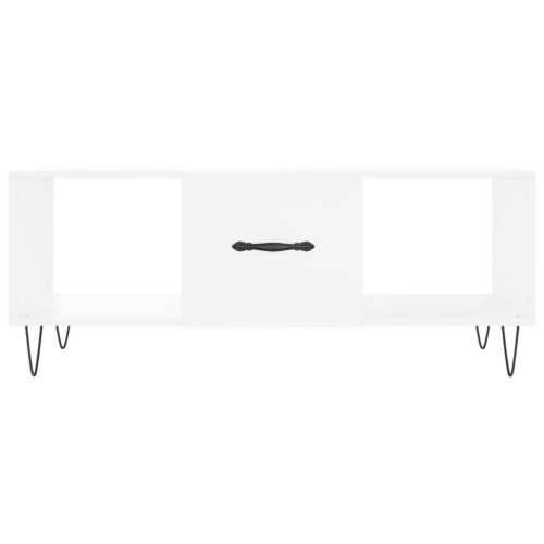 Stolić za kavu bijeli 102 x 50 x 40 cm od konstruiranog drva - Bijela 1 Cijena