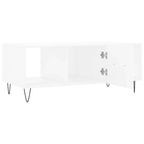 Stolić za kavu bijeli 102 x 50 x 40 cm od konstruiranog drva - Bijela 1 Cijena