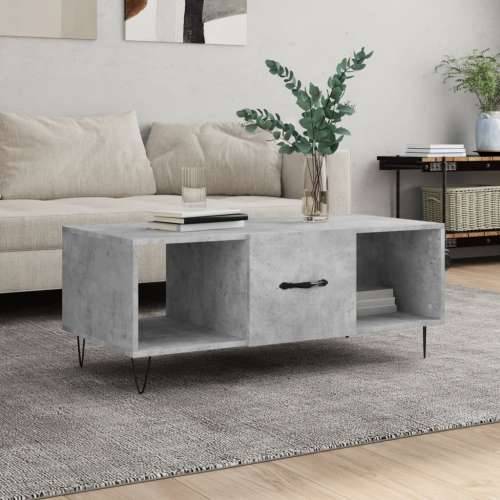 Stolić za kavu boja betona 102 x 50 x 40 cm konstruirano drvo - Beton siva 1 Cijena