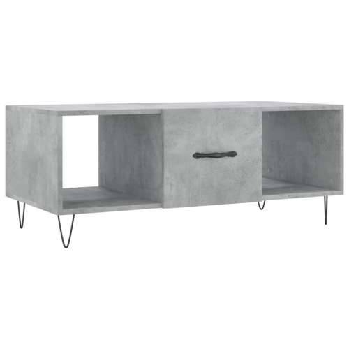 Stolić za kavu boja betona 102 x 50 x 40 cm konstruirano drvo - Beton siva 1 Cijena