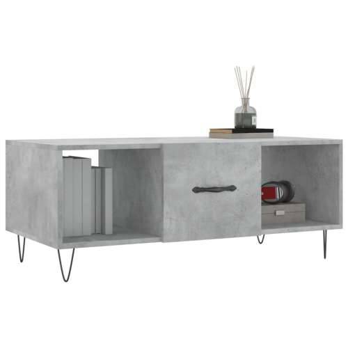 Stolić za kavu boja betona 102 x 50 x 40 cm konstruirano drvo - Beton siva 1 Cijena