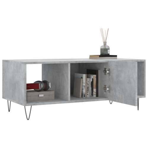Stolić za kavu boja betona 102 x 50 x 40 cm konstruirano drvo - Beton siva 1 Cijena