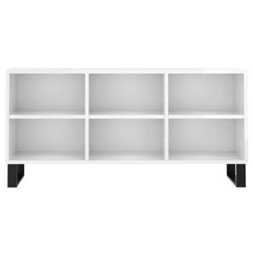 TV ormarić sjajni bijeli 103,5x30x50 cm od konstruiranog drva - Visoko sjajno bijela 1 Cijena
